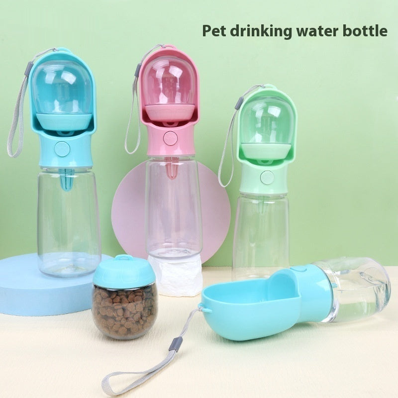 Portable Dog Water Bottle with Food Storage Container