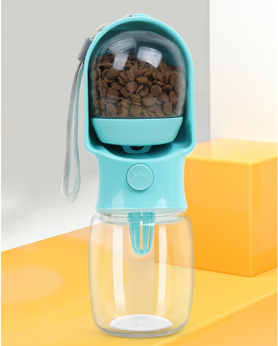 Portable Dog Water Bottle with Food Storage Container